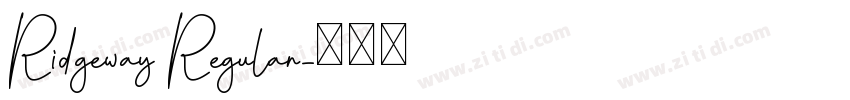 Ridgeway Regular字体转换
